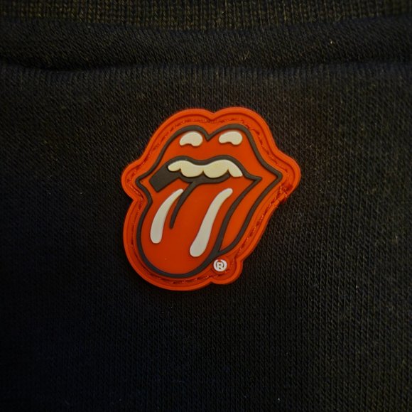 The Rolling Stones Quilted Jacket Classic Tongue Band Logo rock Official L NWT - Picture 7 of 9